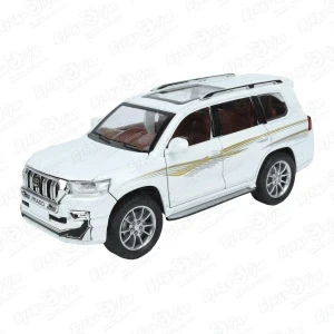 Фото для Модель авто Lanson Toys Toyota Land Cruiser Prado белая 1:24 20см с 6лет