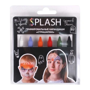 Фото для Аквагрим SPLASH в карандаше Страшилки восковые 6цветов