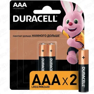 Батарейки Duracell ААА 2 шт