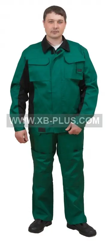 Куртка Протект (зеленый+черный) р.48-50/182-188 ХБ-плюс