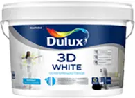 Краска в/д для стен и потолков белая матовая Dulux 3D 10 л AkzoNobel