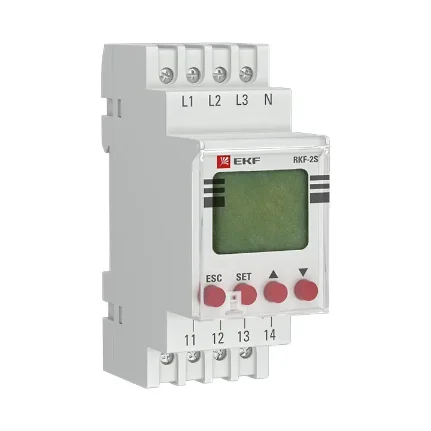 Реле контроля фаз с LCD дисплеем (с нейтралью) RKF-2S ЭКФ