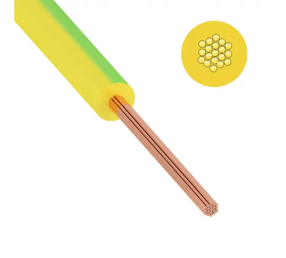 Провод ПВ-3 (ПуГВ) желто-зеленый 6