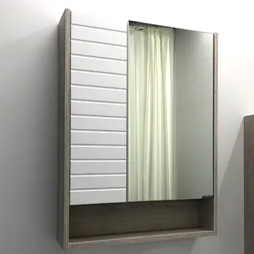 Зеркало-шкаф Клеон 60 белый/дуб дымчатый 600*800*135 COMFORTY
