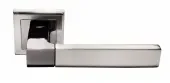 Ручка дверная "Fukoku" на квадратной накладке, белый никель/черный никель Морелли