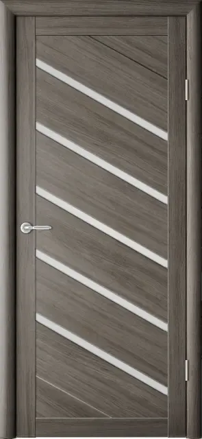 Полотно дверное серый кедр Эко-шпон стекло матовое 600*2000*40 ФРЕГАТ