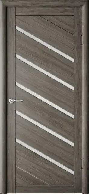 Фото для Полотно дверное серый кедр Эко-шпон стекло матовое 600*2000*40 ФРЕГАТ