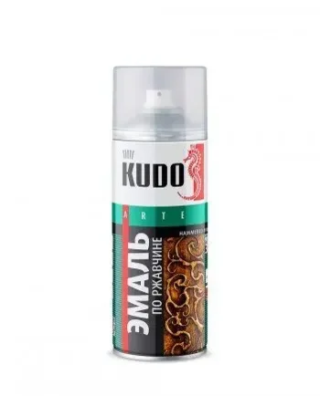 Фото для Эмаль аэрозоль по ржавчине с молотковым эффектом сереб-коричневая 520мл KUDO