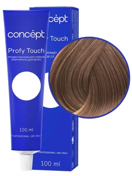 Concept Profy Touch 7.7 Профессиональная стойкая крем-краска для волос, светло-коричневый, 100 мл