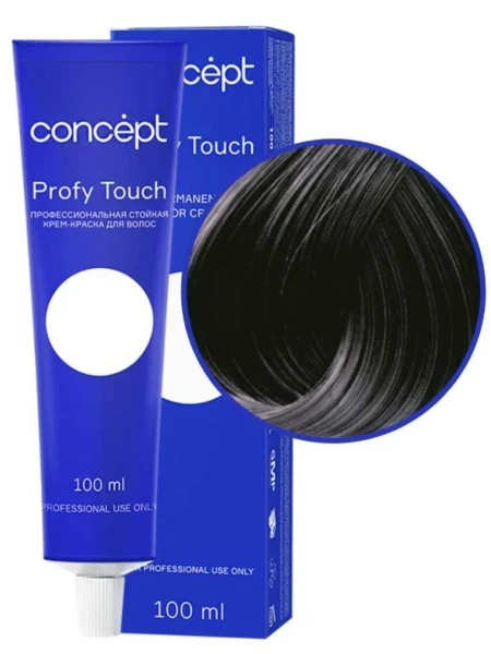 Фото для Concept Profy Touch 1.0 Профессиональная стойкая крем-краска для волос, чёрный, 100 мл