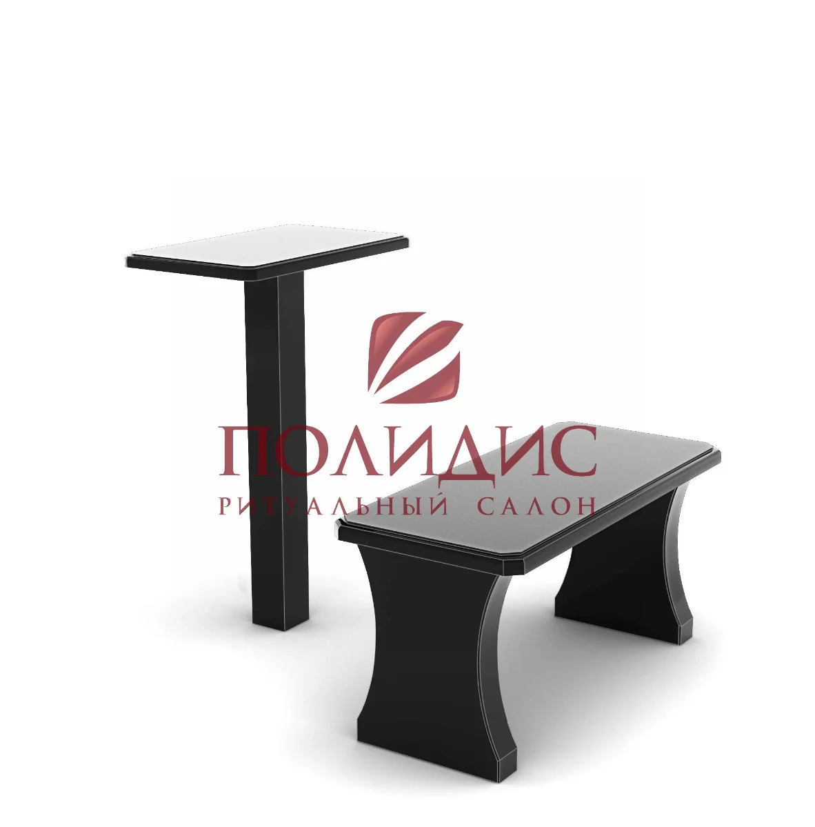 Комплект стола PST-01, чёрный