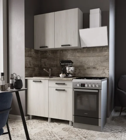 Фото для Кухня Нагано 1,0 (Ясень анкор светлый/Столешница Олдвуд)