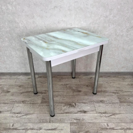 Фото для Стол обеденный Д29 раскладной (Мрамор 691/Белый)