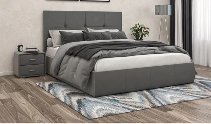 Фото для Кровать Твист 1.4 с подъемным механизмом (Микровелюр/Серый)