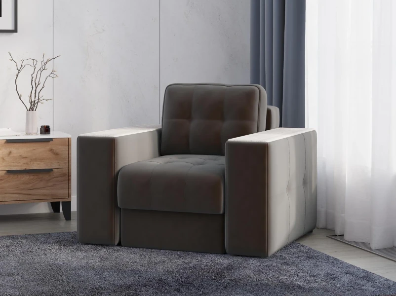 Фото для Кресло Виконт (Коричневый/Сандал белый)