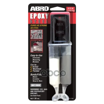 Фото для Клей Эпоксидный Высокопрочный В Шприце Черный Abro Eg-330 30Ml ABRO арт. EG-330