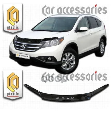 Фото для Дефлектор Капота Ho Cr-V 2008-2012г Черный (Мухобойка) CA plastic арт. 2010010107567