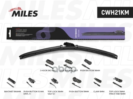 Фото для Щетка Стеклоочистителя 530Mm (Miles) Cwh21ac Miles арт. CWH21KM