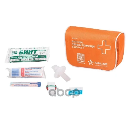 Фото для Аптечка Автомобильная Airline Текстильный Футляр Am-07 AIRLINE арт. AM-07