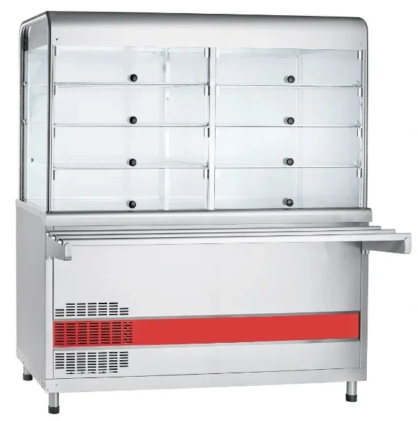 Прилавок-витрина холодильный ПВВ(Н)-70КМ-01-НШ вся нерж.(1500 мм)