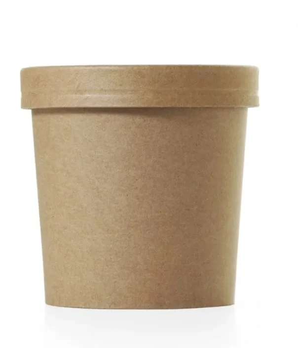 Чаша под суп/мороженое с картон.крышкой ECO SOUP 16W 445мл ( 250 шт/кор)