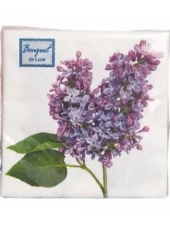 Салфетки Bouquet de Luxe 24х24 3 слоя 25л "Сирень" /15
