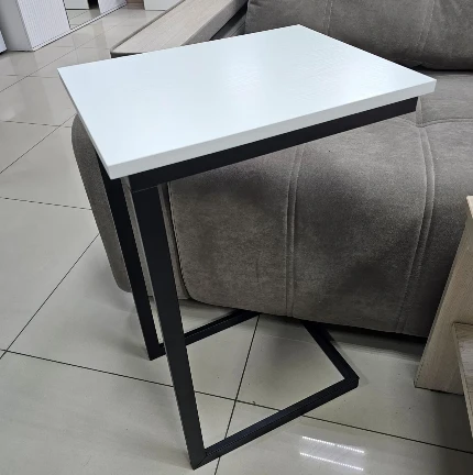 Фото для Стол придиванный (Черный матовый, Белый) САН