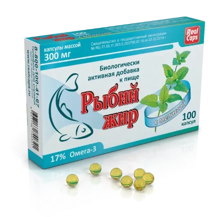 rybij-zhir-s-melissoj-100-kapsul-po-300-mg