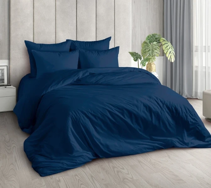 Фото для КПБ Поплин "Миланика" Индиго г/к