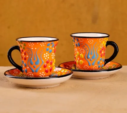 Фото для Кофейный набор 4 предмета "Рельеф оранжевый" 5204288