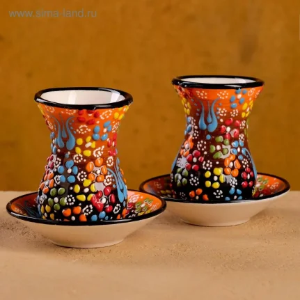 Фото для Чайный набор 4 предмета "Рельеф оранжевый" 5204277