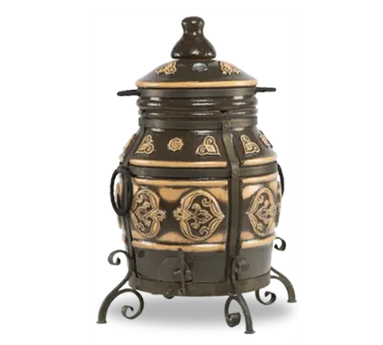 Фото для Тандыр ЭКО Урал ЧЕРНЫЙ с КРЕПЛ. под колеса