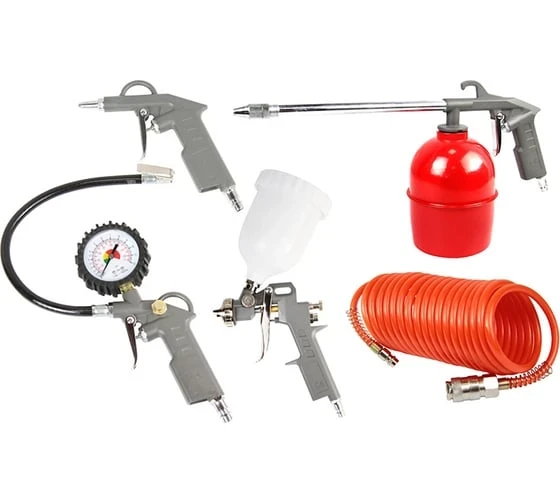 Набор пневмоинструментов 5 предметов ( шланг 5м) AERO