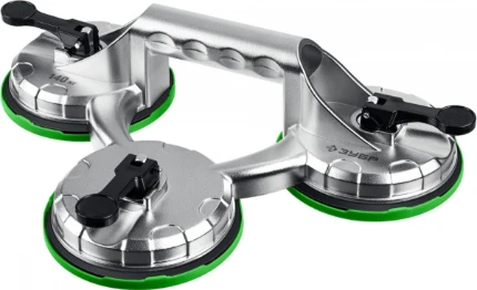 Фото для ЗУБР 140 кг, тройной алюминиевый подъемник на присоске, Профессионал (33723-3)