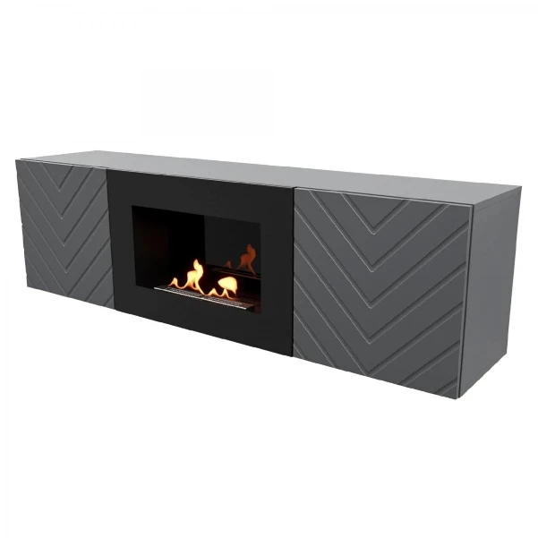 Фото для Тумба с биокамином Firelight BFP/P-1400V графит