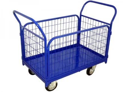 Фото для Тележка платформенная ТП-СД 700 с бортами, 2 ручки (800х1400) (без колес)