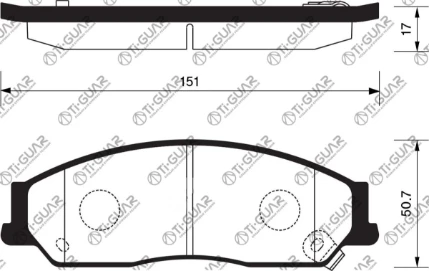 Фото для Ti-Guar Тормозные колодки TG-0828/PN0828* Ti·GUAR