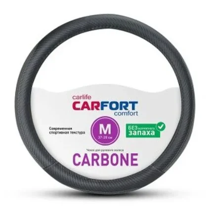 Фото для Оплетка CarFort Carbone, черная, М