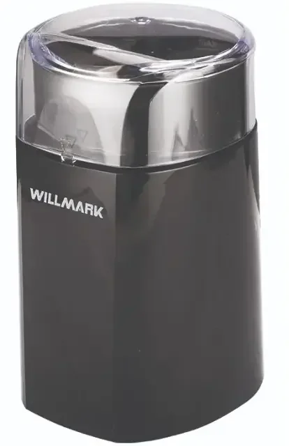 Фото для Кофемолка WILLMARK WCG-215 (180Вт, 60г., прозрачная крышка, ротационный нож) (Чёрный)