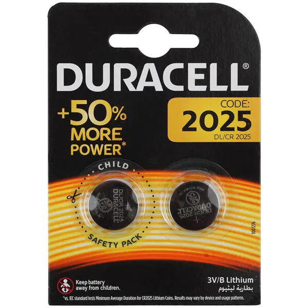 Батарейка Duracell CR2025-2BL (20/200/29400)