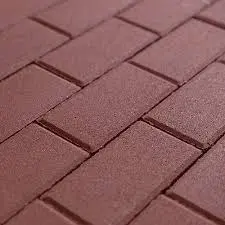 Тротуарная плитка "кирпич" цвет бордо h 8 см