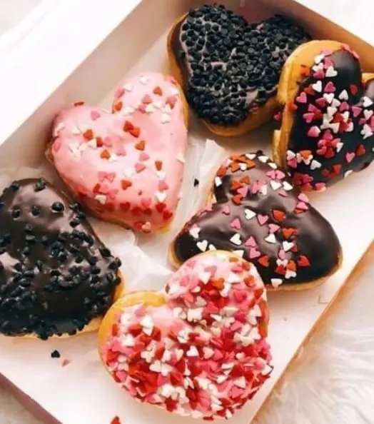 Пончики в виде сердца