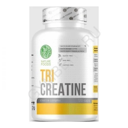Фото для Nature Foods Tri Creatine 120 caps, шт, арт. 2606006