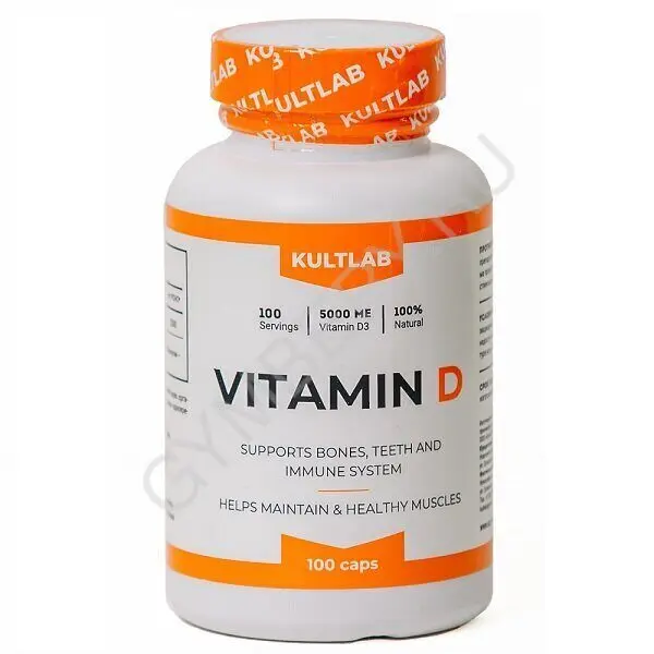 Kultlab Vitamin D3 5000МЕ, 100 капс (Softgels), арт. 0107031