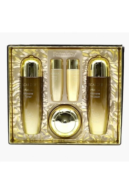 Фото для FarmStay Escargot Noblesse intensive Skin Care 3 Set Набор по уходу за кожей лица на экстракте слизи королевской улитки 3 предме