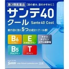 Santen Sante 40 Cool Возрастные капли с витамином E, B6 и таурином и ментолом 12мл