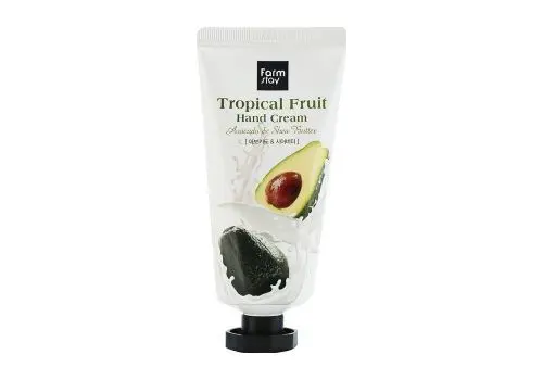 Крем для рук с авокадо и маслом ши Tropical Fruit Hand Cream Avocado, Farmstay 50 мл