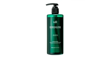 Фото для Шампунь для волос La'dor Herbalism Shampoo (400 мл) Успокаивающий шампунь с 7 видами травяных экстрактов против выпадения волос