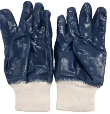 ПЕР 440 Перчатки трикотажные с полным нитриловым покрытием (манжет резинка), синий/белый (XL\10)