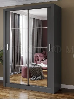 Фото для Неаполь Шкаф-купе 1500*в2200*616 Графит
